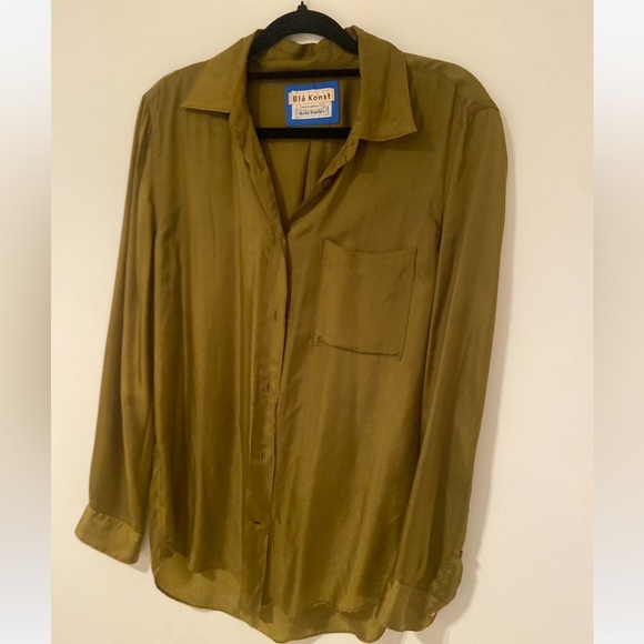 Acne Studios Blä Konst Long Sleeve Button-Up Top - Picture 1 of 4